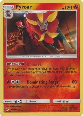 Forbidden Light Pyroar #19/131 reverse holo
